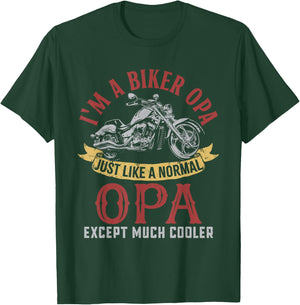 Motorcycle I'm A Biker Opa Gifts For Father's Day Men T-Shirt - T-Shirt | Forest