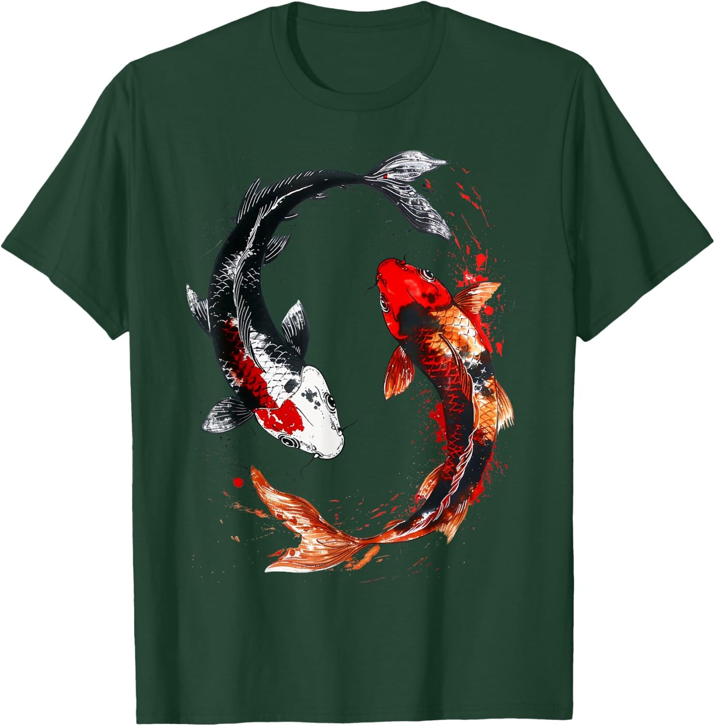 Japanese Koi Fish Tattoo Yin Yang Fish T-Shirt - T-Shirt | Forest