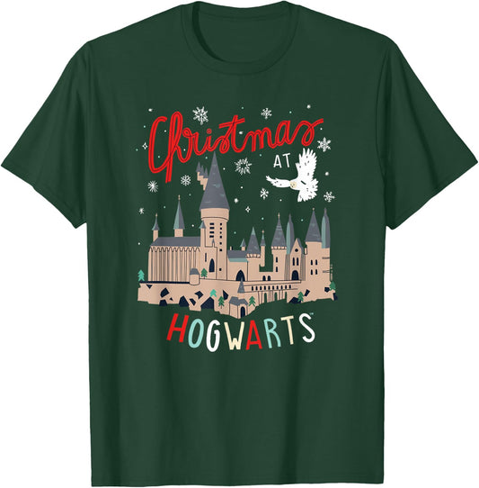 Harry Potter -Adults Kids Christmas Hogwarts , Black, Small T-Shirt - T-Shirt | Forest