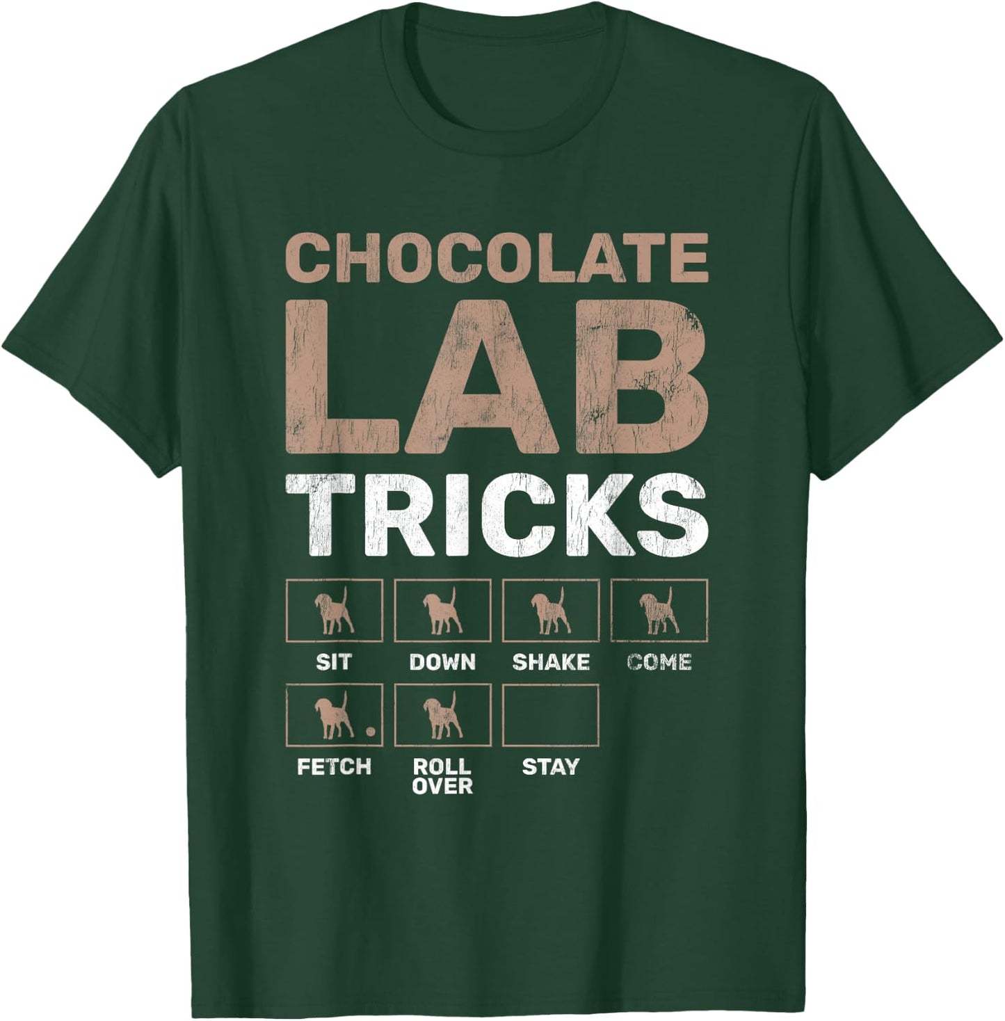 Chocolate Lab Tricks Black Labrador T-Shirt - T-Shirt | Forest