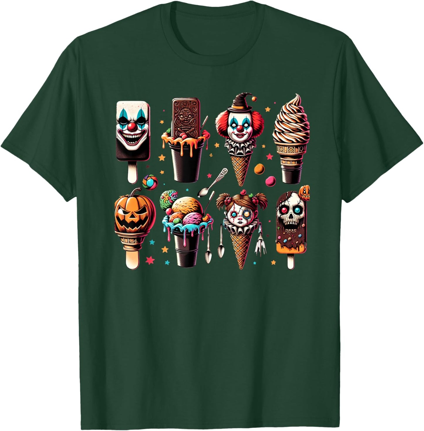 Vintage Horror Movie Summer Popsicle Halloween Summerween T-Shirt - T-Shirt | Forest