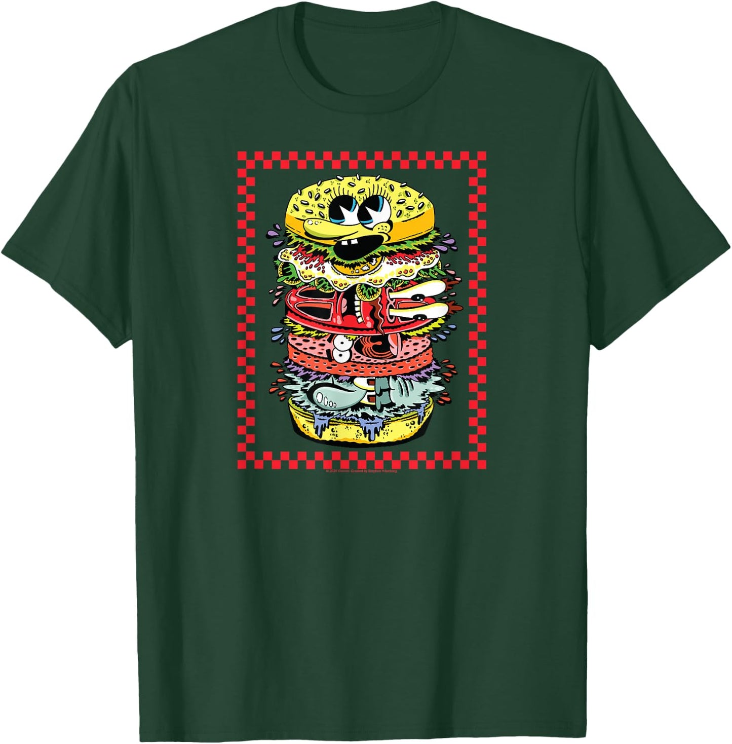 SpongeBob SquarePants - Krabby Patty Character Ingredients T-Shirt - T-Shirt | Forest