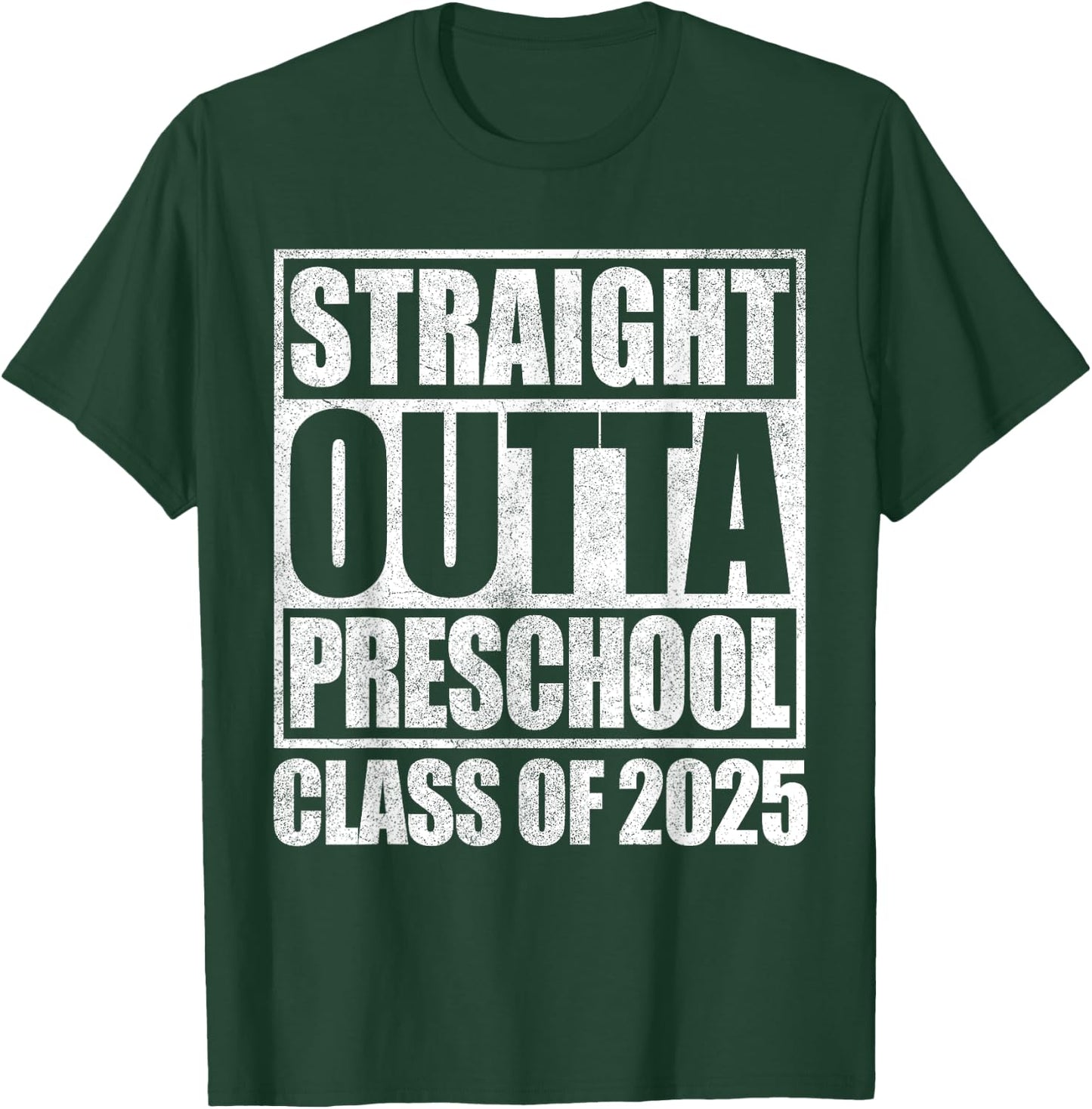 Preschool Graduation Shirt For Boys Straight Outta Preschool T-Shirt - T-Shirt | Forest