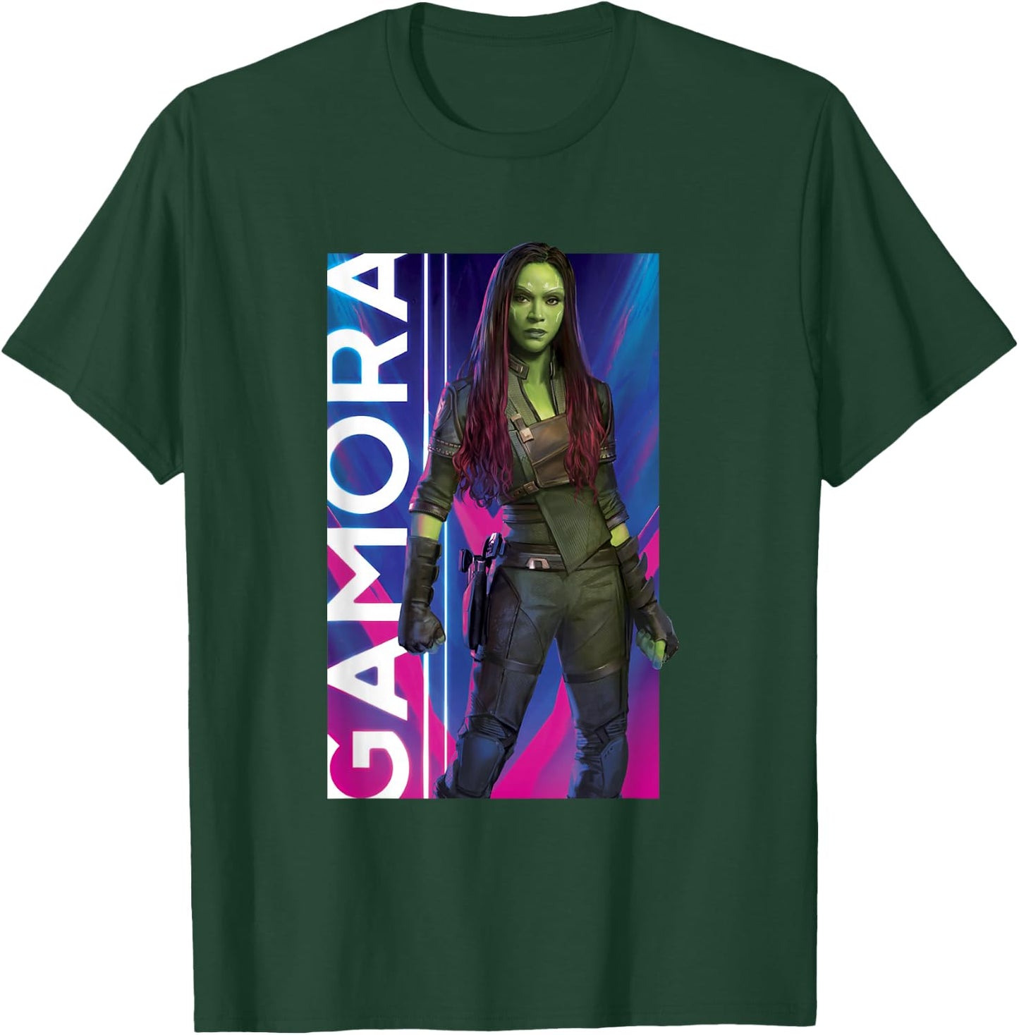 Marvel Guardians of The Galaxy Vol. 3 Vintage Gamora Panel T-Shirt - T-Shirt | Forest