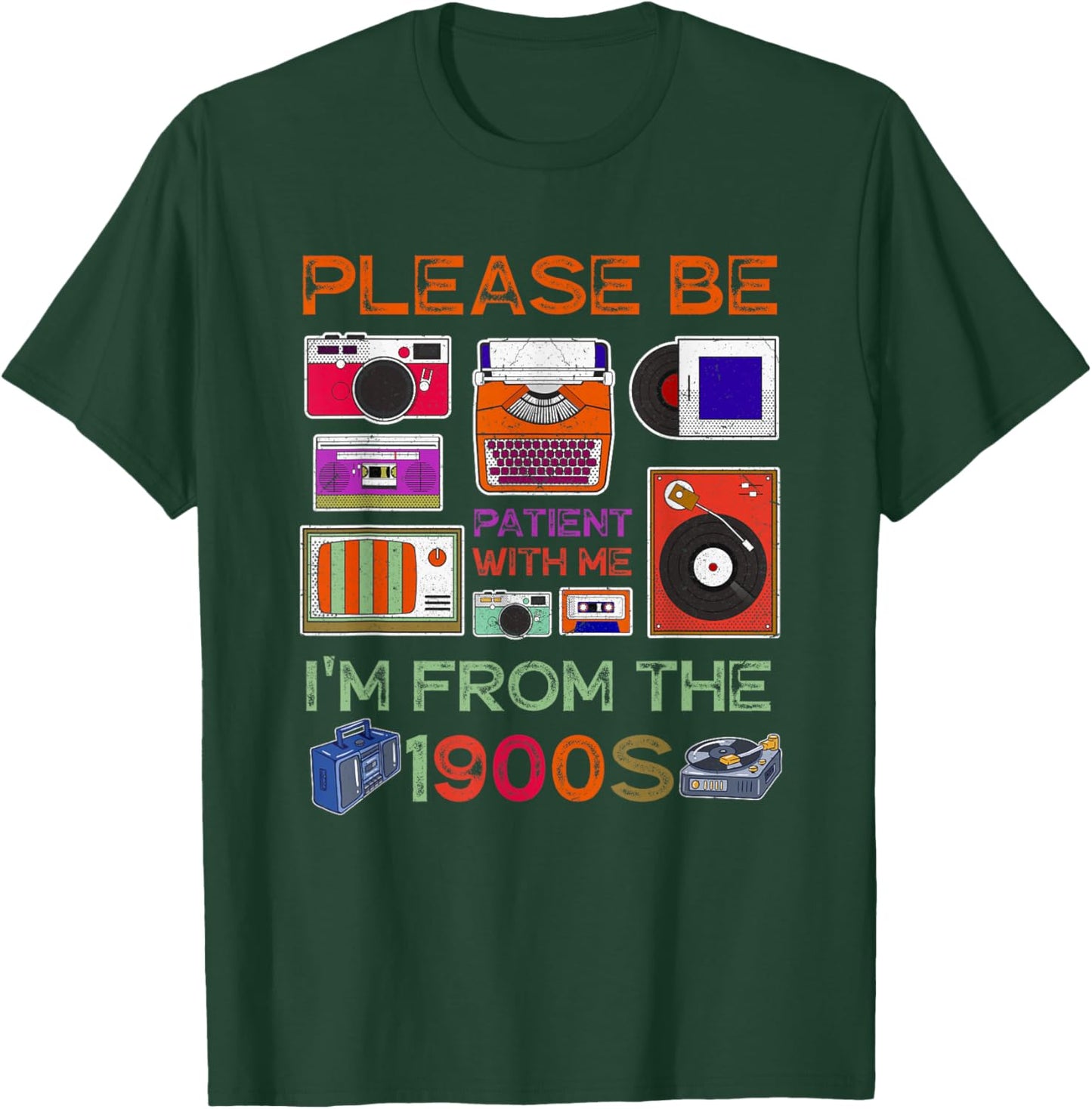 Please Be-Patient With-Me I'm From the 1900s Retro Cassette T-Shirt - T-Shirt | Forest