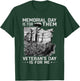 Retro Memorial Day Is For Them Veteran's Day Is For Me T-Shirt - T-Shirt | Forest