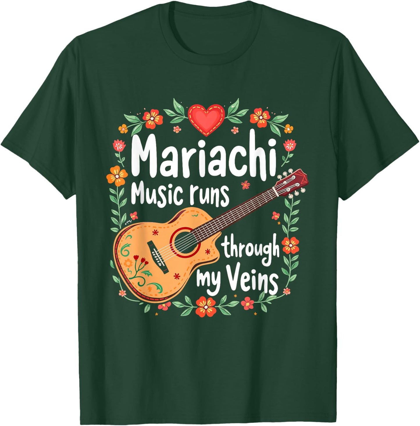 Traditional Mexican Cultural Music Mariachi Lover Fiesta T-Shirt - T-Shirt | Forest