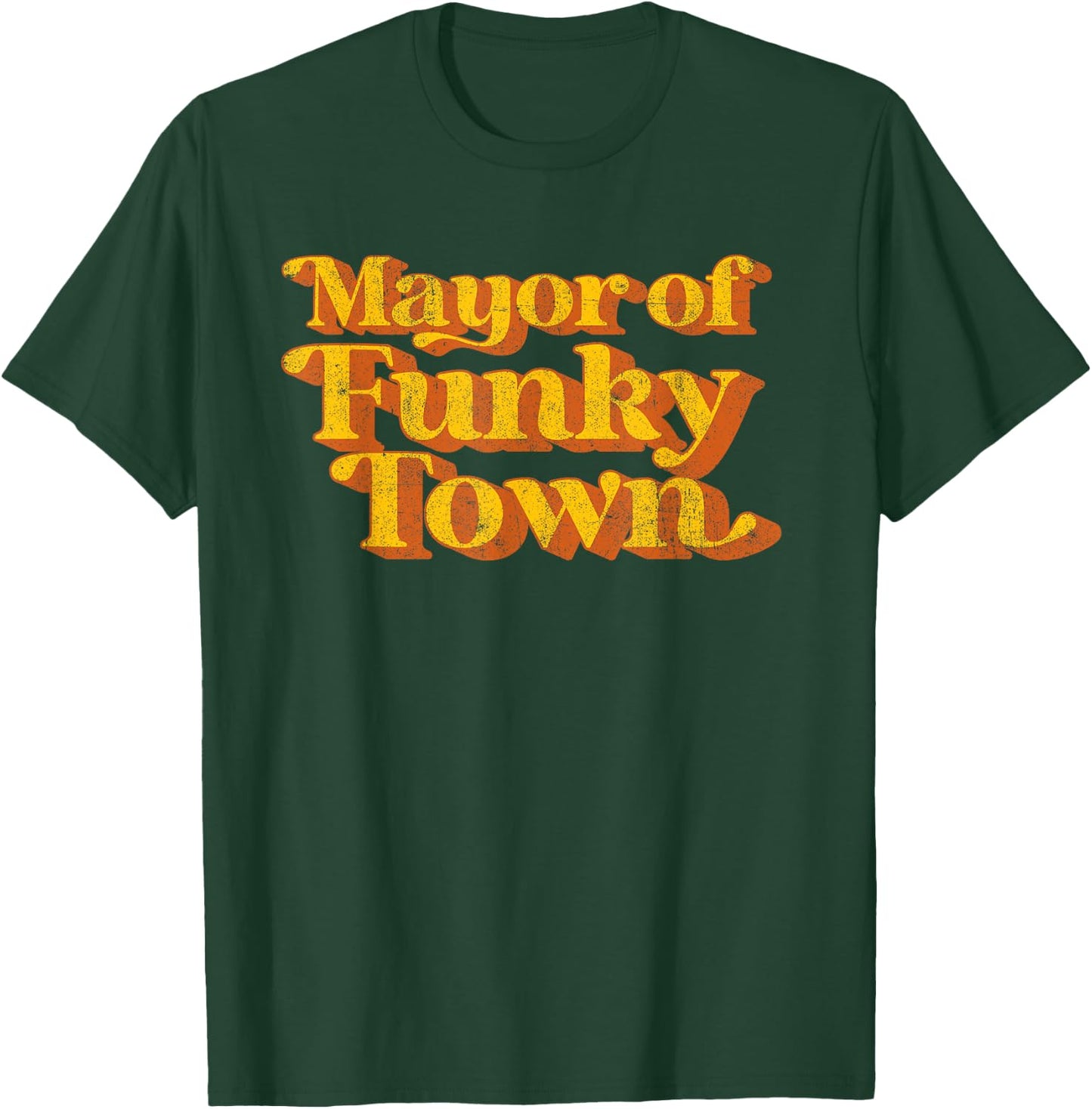Retro Mayor of Funky Town Funny Vintage 70's Disco Party T-Shirt - T-Shirt | Forest