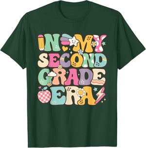 In My Second Grade Era Girl Back To School 2nd Grade Teacher T-Shirt - T-Shirt | Forest