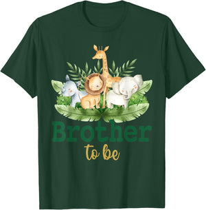 Soon To Be Brother Jungle Animals Safari Baby Reveal T-Shirt - T-Shirt | Forest