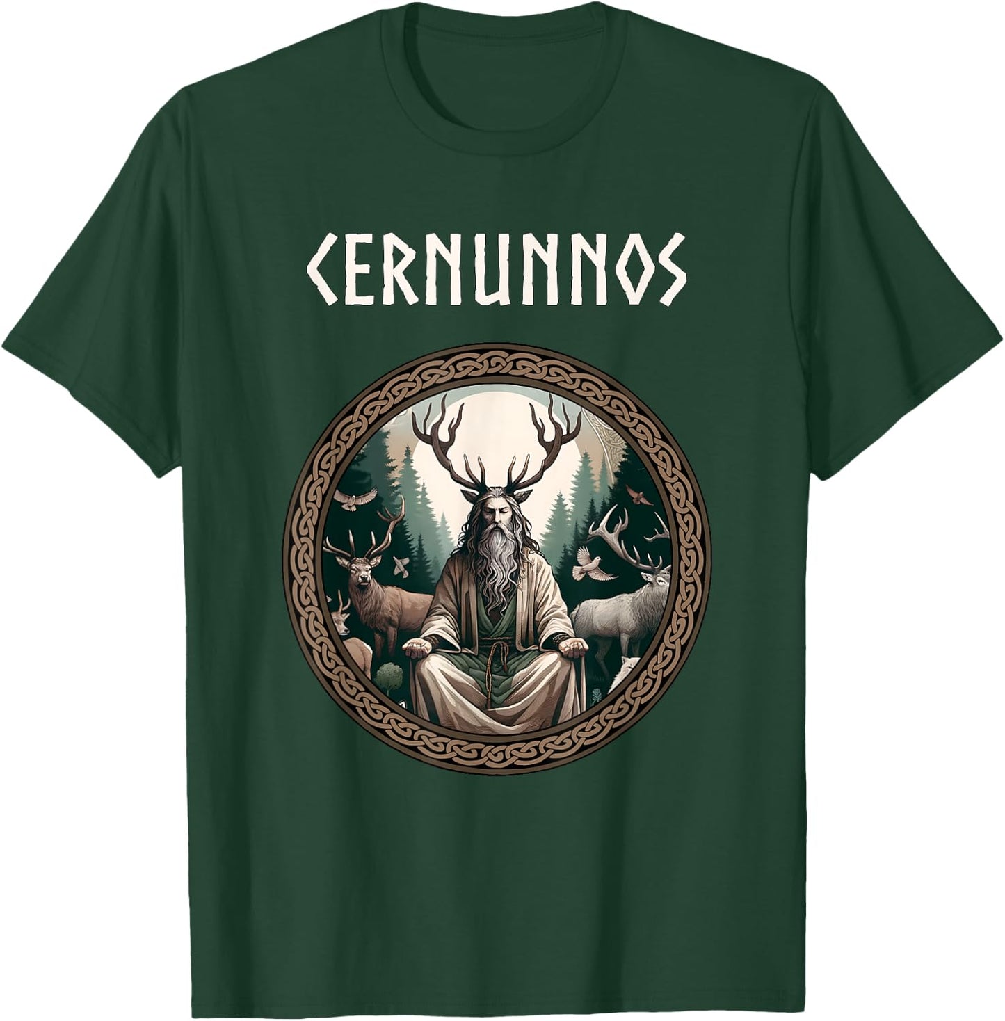 Cernunnos Celtic God of the Wilds Celtic Mythology T-Shirt - T-Shirt | Forest