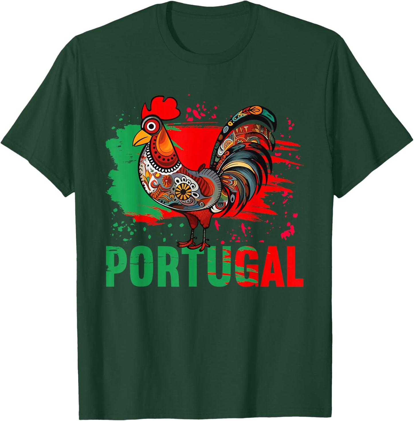 Galo de Barcelos Portuguese Rooster Shirt Portugal T-Shirt - T-Shirt | Forest