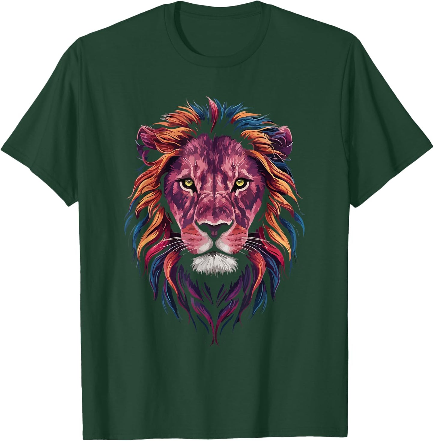 Lion Mane Face Head Art Print Graphic Design Men Women Kids T-Shirt - T-Shirt | Forest