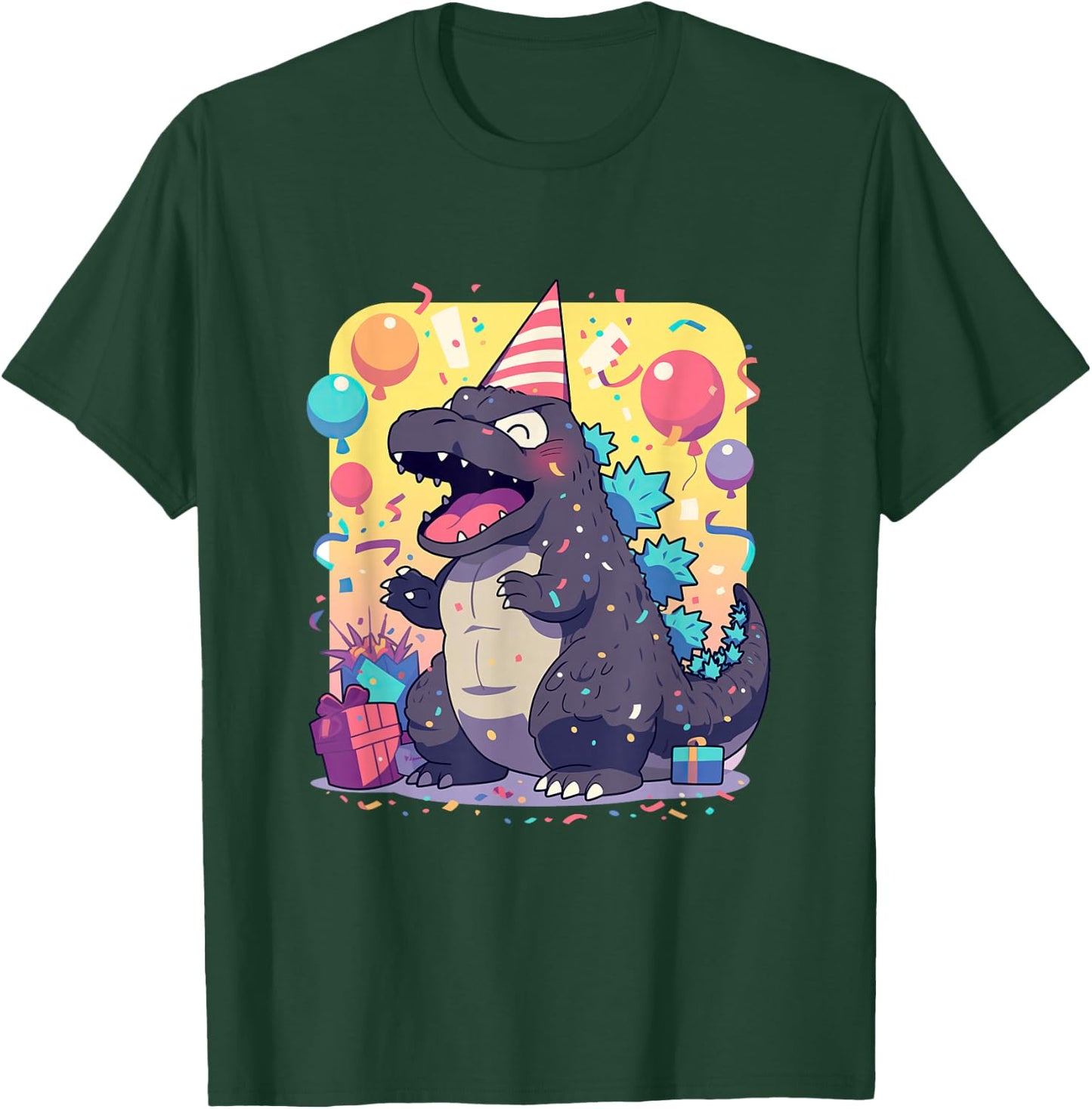 Cute Happy Birthday Japanese Kaiju Monster Epic Party T-Shirt - T-Shirt | Forest