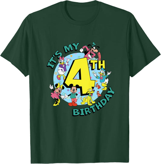 Disney Mickey and Friends It’s My Fourth 4th Birthday T-Shirt - T-Shirt | Forest