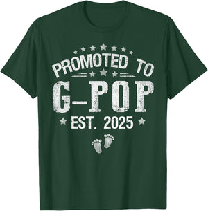 Promoted To G-Pop est.2025 Father's Day First time G-Pop T-Shirt - T-Shirt | Forest