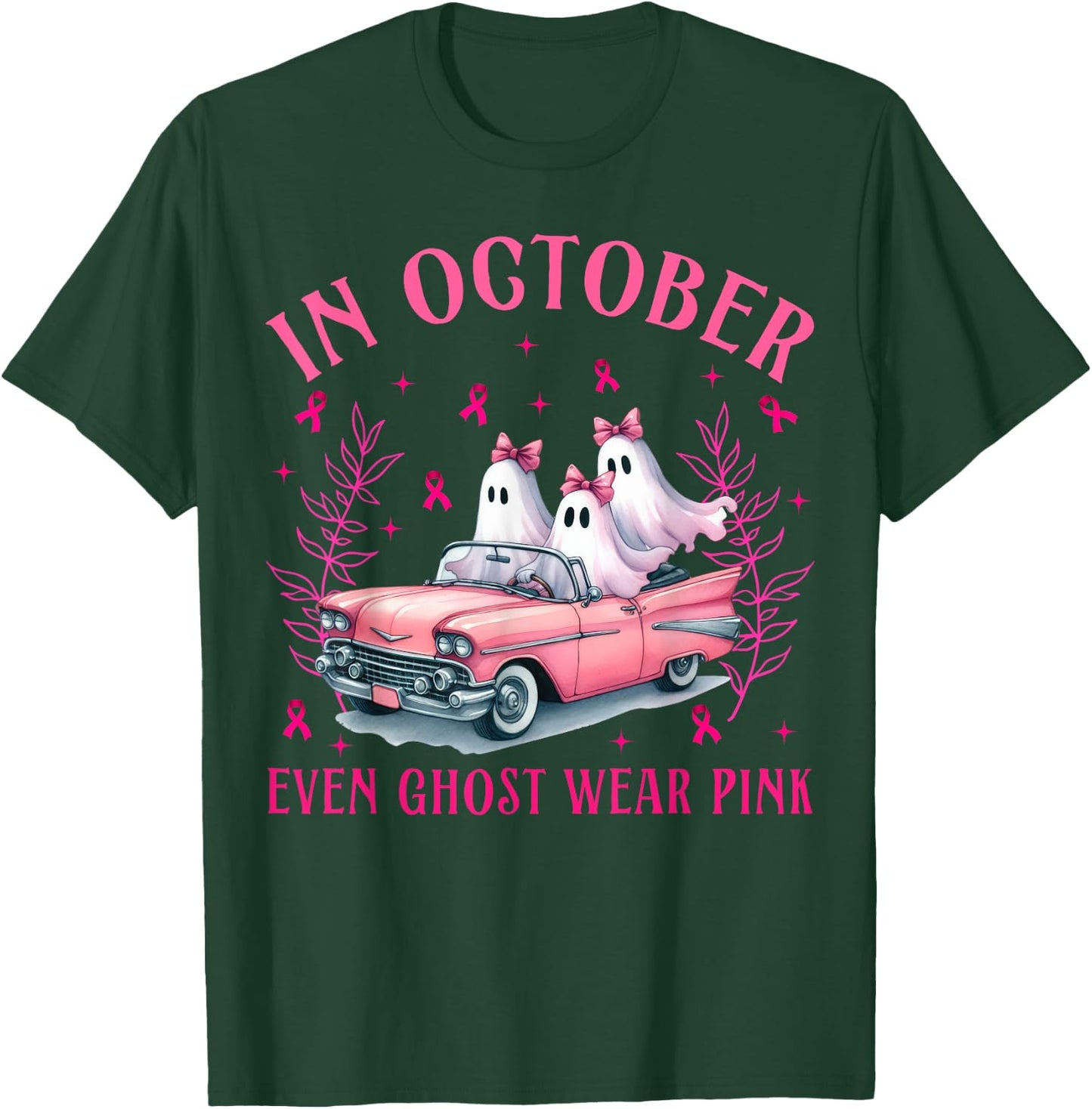 In October Even Ghost Wear Pink T-Shirt - T-Shirt | Forest