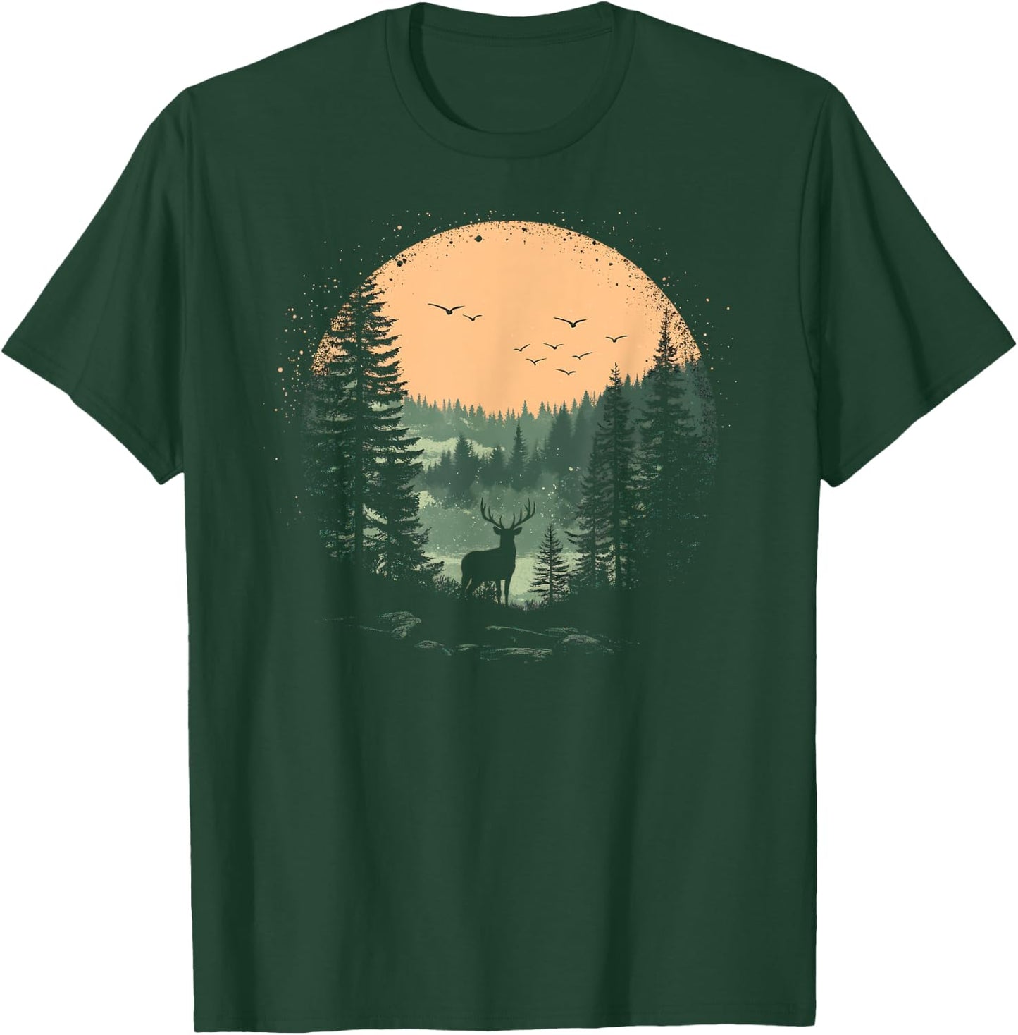 Retro Wilderness Bear Trees Reflection Outdoor Forest T-Shirt - T-Shirt | Forest