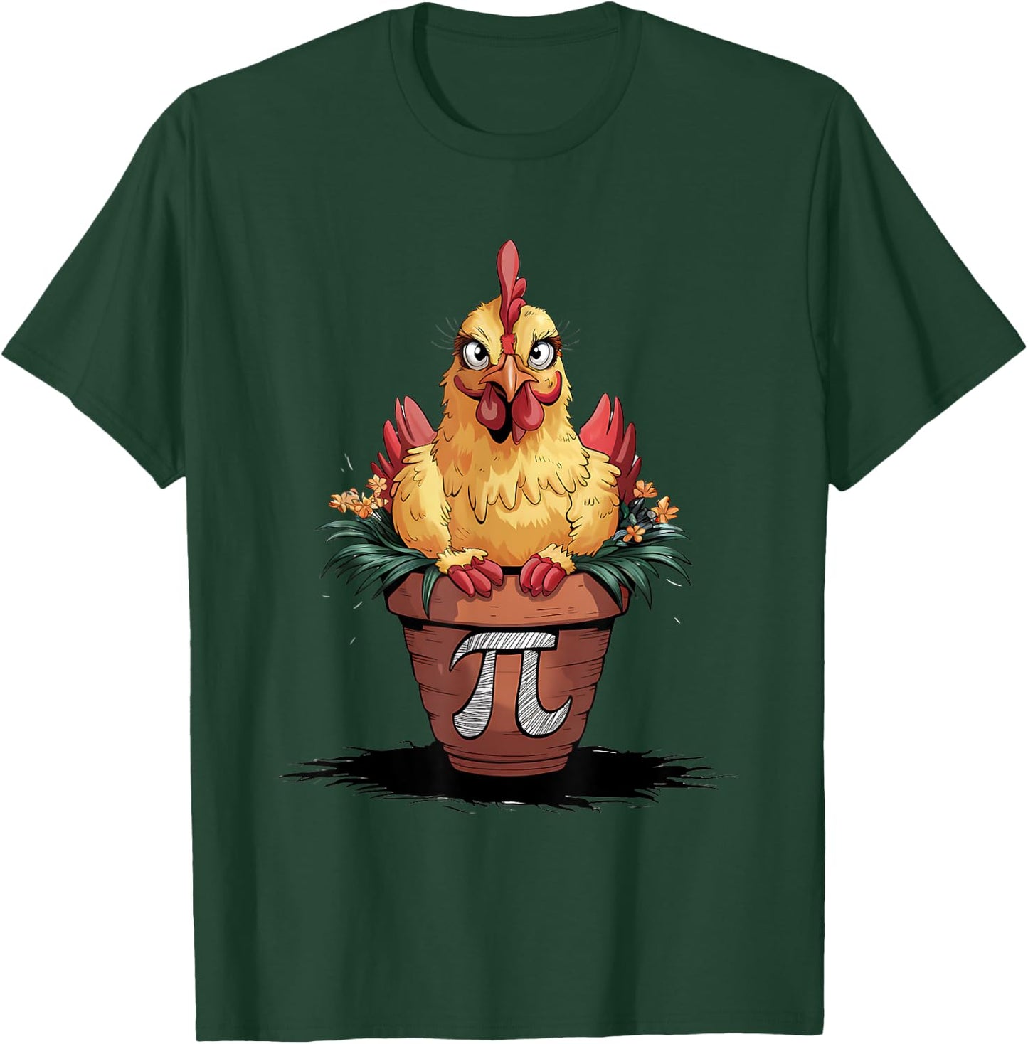 Math Lover Geek 3.14 Funny Chicken Pot PI Day T-Shirt - T-Shirt | Forest