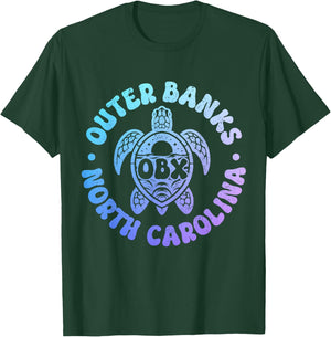 Outer Banks North Carolina Sea Turtle Beach Surf Souvenir T-Shirt - T-Shirt | Forest