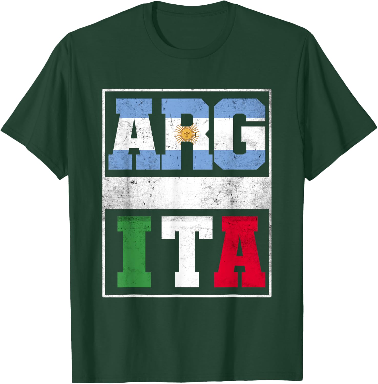 Argentina and Italy Mix Heritage Argentinian Italian Roots T-Shirt - T-Shirt | Forest