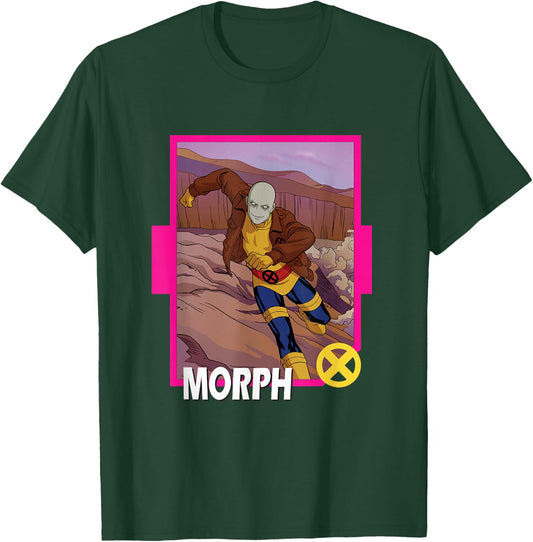 Marvel X-Men '97 Classic Morph Vintage Super Hero Card T-Shirt - T-Shirt | Forest
