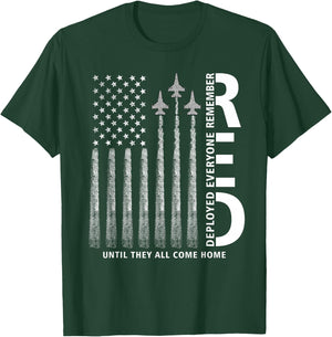 RED Friday Remember Everyone Deployed Military American Flag T-Shirt - T-Shirt | Forest