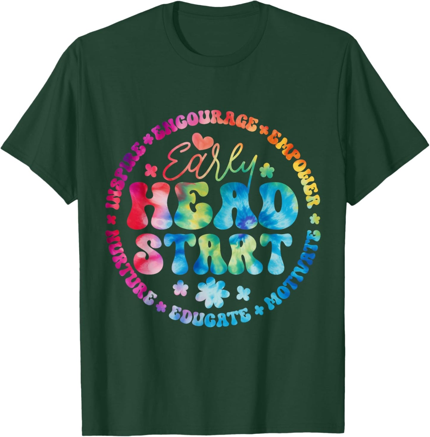 Early Head Start Squad Homeschool Teacher Headstart Women Girls Kids T-Shirt - T-Shirt | Forest