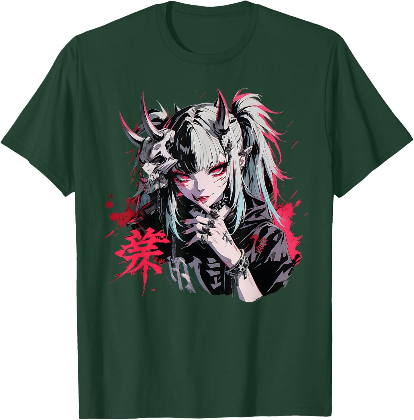 Gothic Anime Demon Waifu Cute Japan Manga Vaporware Retro T-Shirt - T-Shirt | Forest