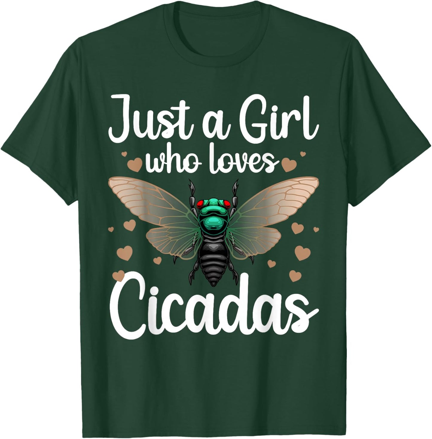 Funny Cicadas Art For Girls Kids Women Insect Lover Cicada T-Shirt - T-Shirt | Forest