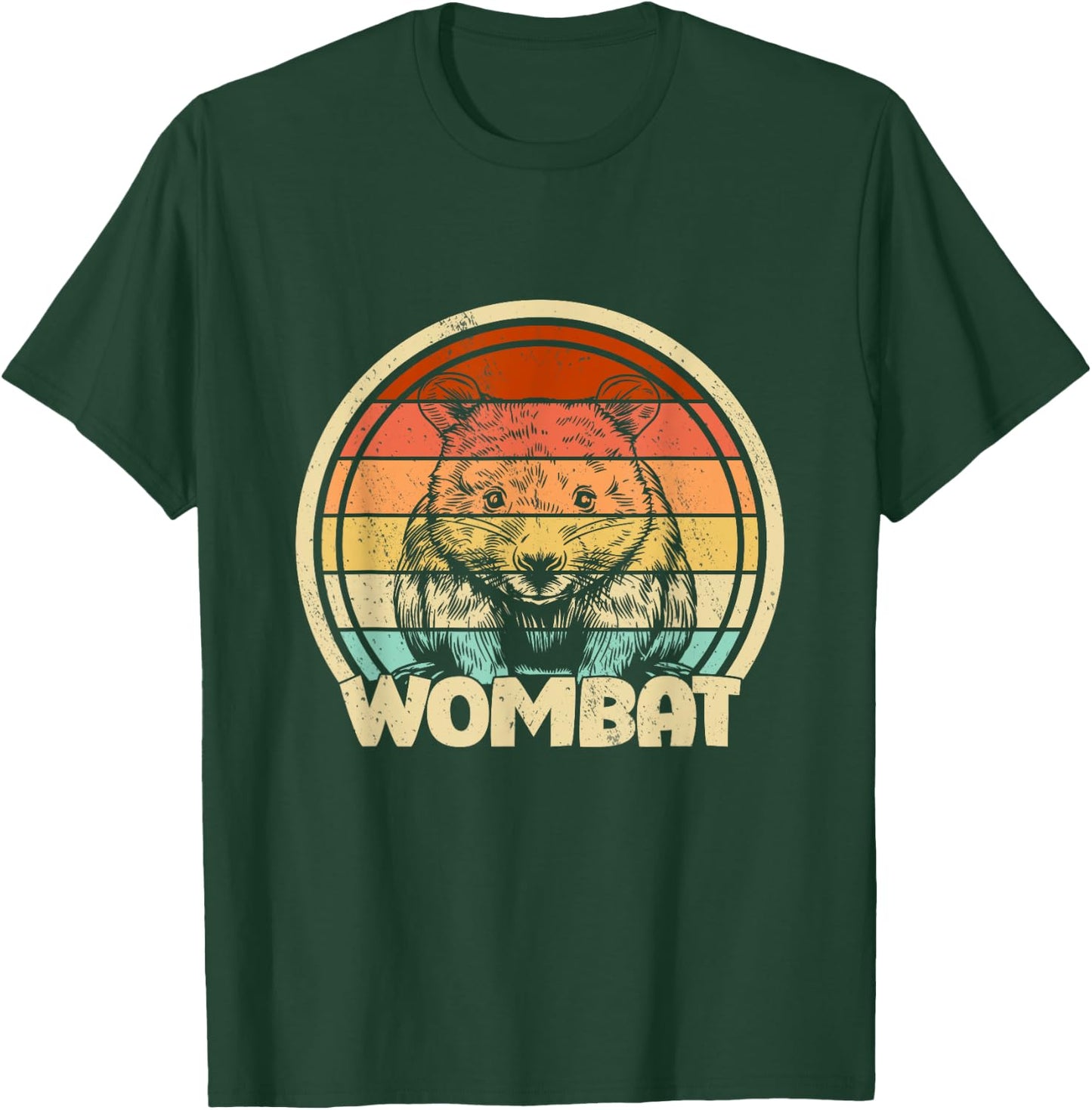 Wombat Kids Marsupial Australia Toddler Cute Retro Wombat T-Shirt - T-Shirt | Forest