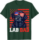 Funny Lab Dad Usa Stars Labrador 4th Of July Fathers Day Men T-Shirt - T-Shirt | Forest