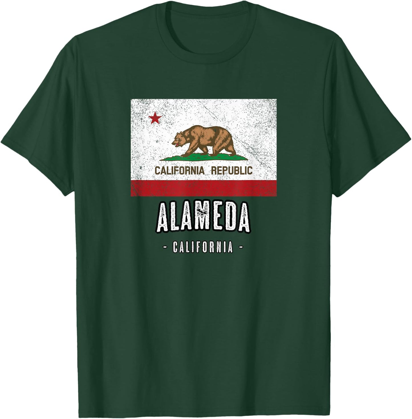 ALAMEDA California | City CA USA, California Flag T-Shirt - T-Shirt | Forest