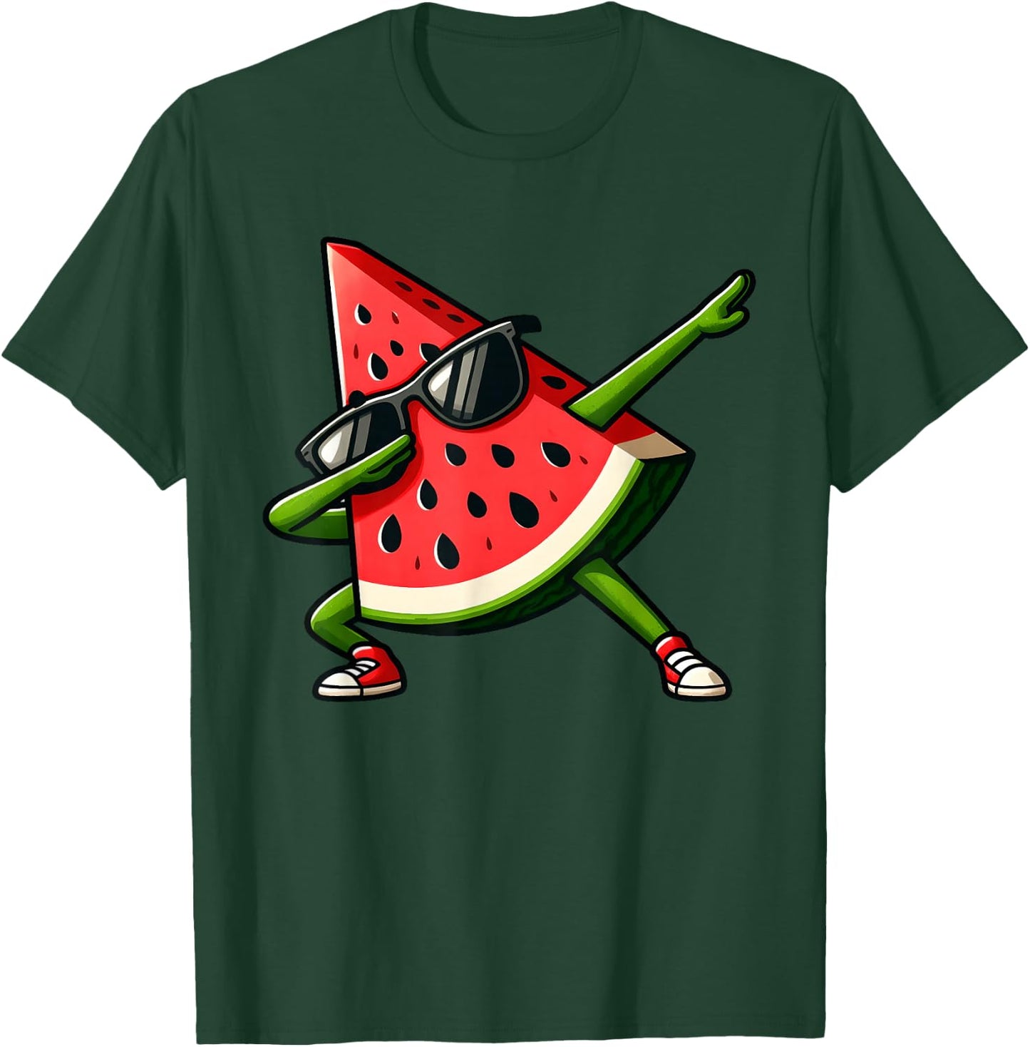 Dabbing Watermelon Kawaii Summer Tropical Fruit Lovers Kids T-Shirt - T-Shirt | Forest