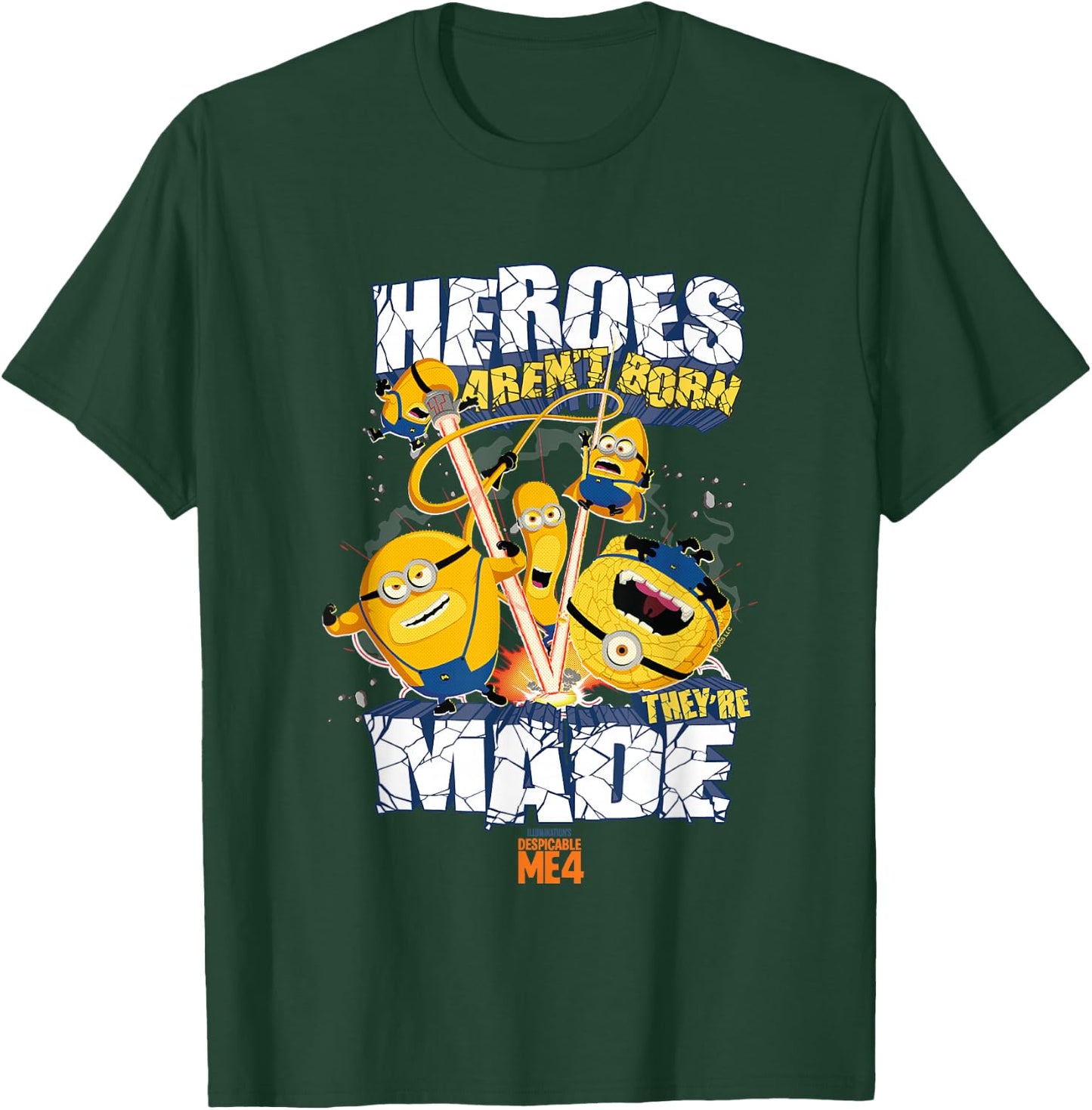 Despicable Me 4 Heroes aren't Born They're Made Minions Logo T-Shirt - T-Shirt | Forest