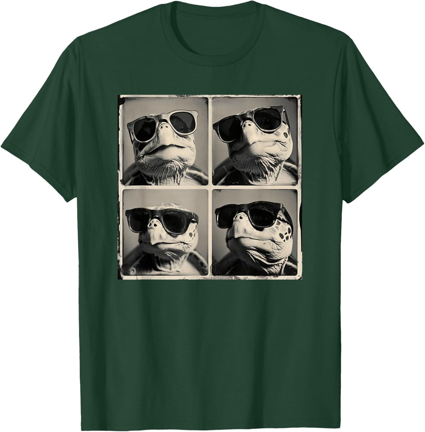Turtle with Sunglasses Cool Pet Tortoise House Turtle Owner T-Shirt - T-Shirt | Forest