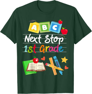 Next Stop 1st Grade Preschool Graduation 2024 Boy Girl T-Shirt - T-Shirt | Forest