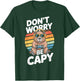 Dont Worry Be Capy Capybara Gamer Headphones Animal Fans T-Shirt - T-Shirt | Forest