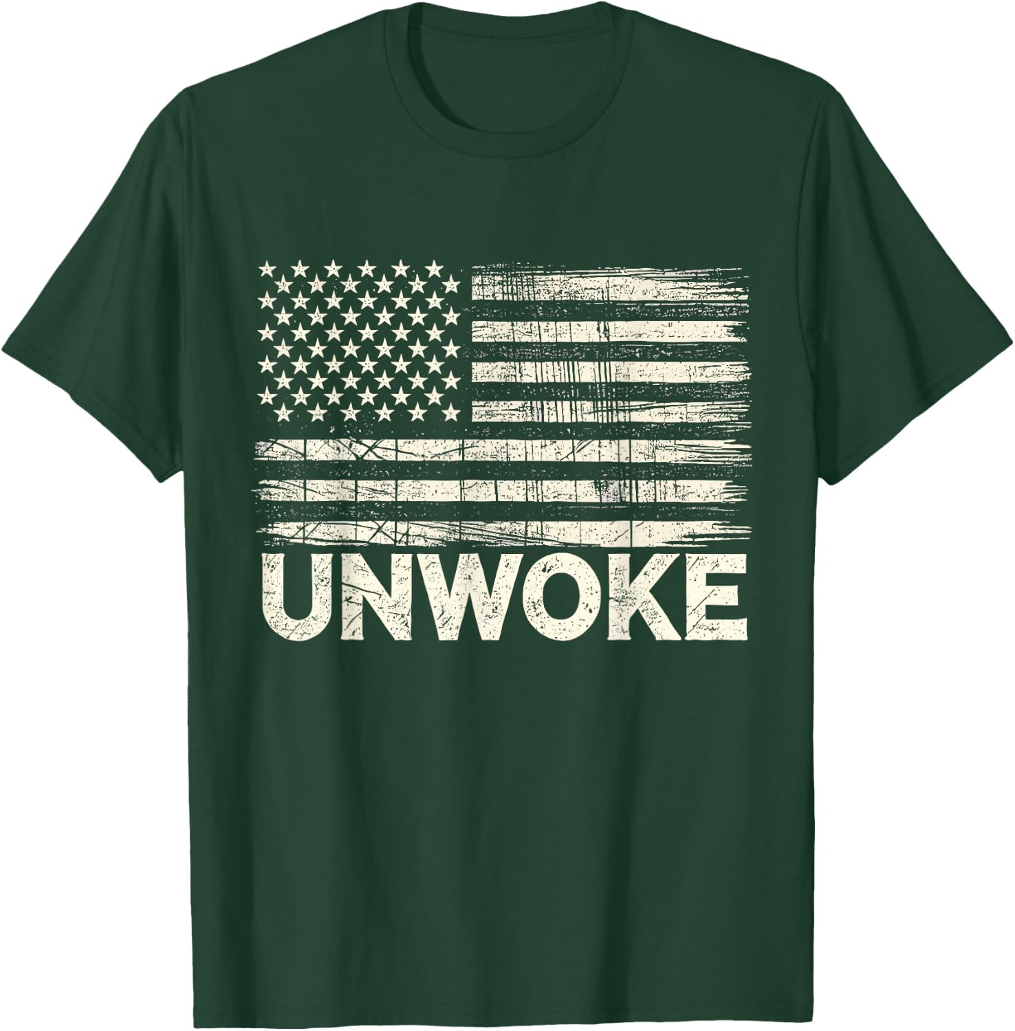 Unwoke Patriotic Freedom of Speech T-Shirt - T-Shirt | Forest