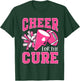 Cheer For Cure Breast Cancer Awareness Cheerleader T-Shirt - T-Shirt | Forest