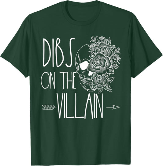 Dibs On The Villain Spicy Books Women Smutty Merch Romantasy T-Shirt - T-Shirt | Forest