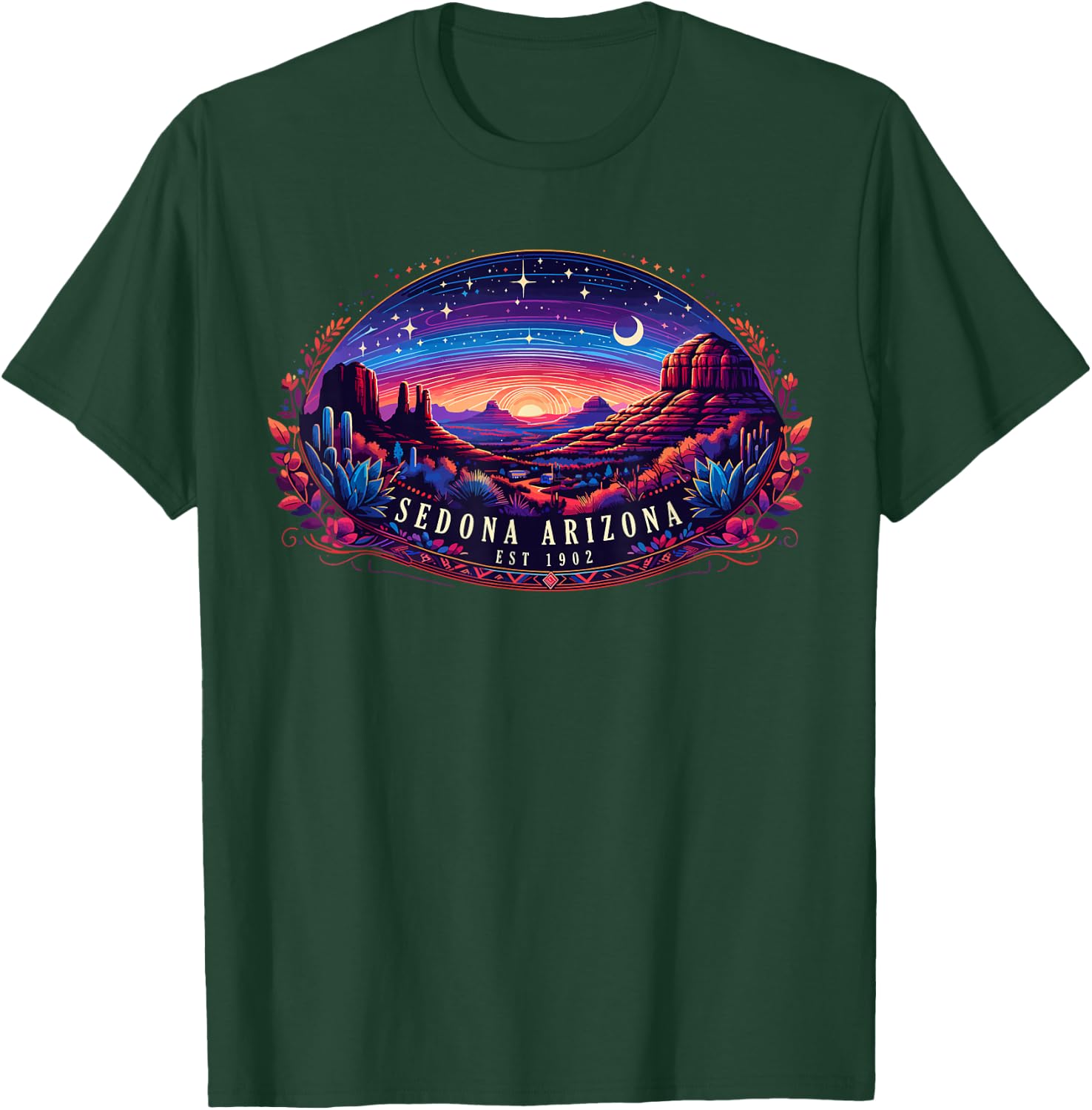 Sedona AZ Hiking Outdoors Mountain Sedona USA Retro Vintage T-Shirt - T-Shirt | Forest