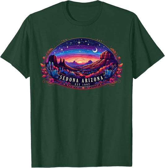 Sedona AZ Hiking Outdoors Mountain Sedona USA Retro Vintage T-Shirt - T-Shirt | Forest