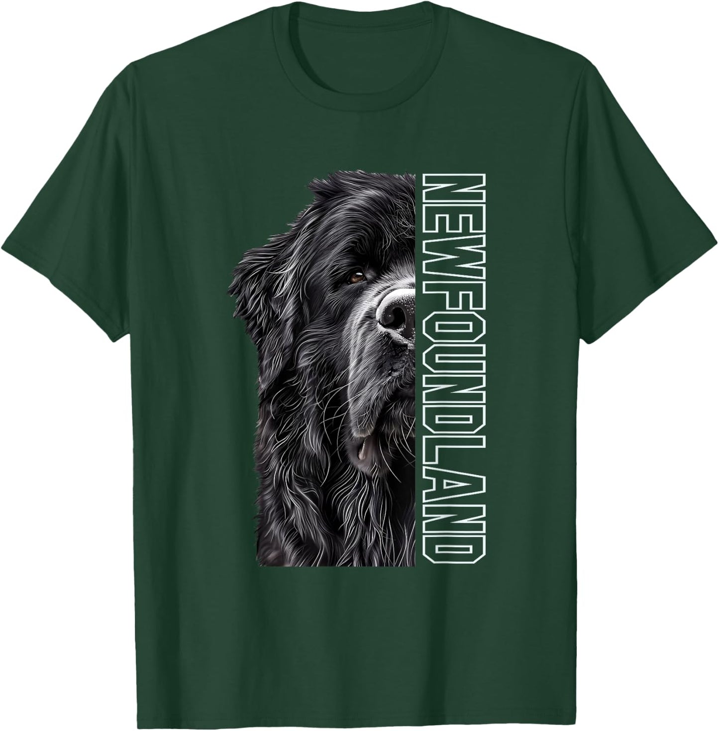 Newfoundland , Small, Black T-Shirt - T-Shirt | Forest