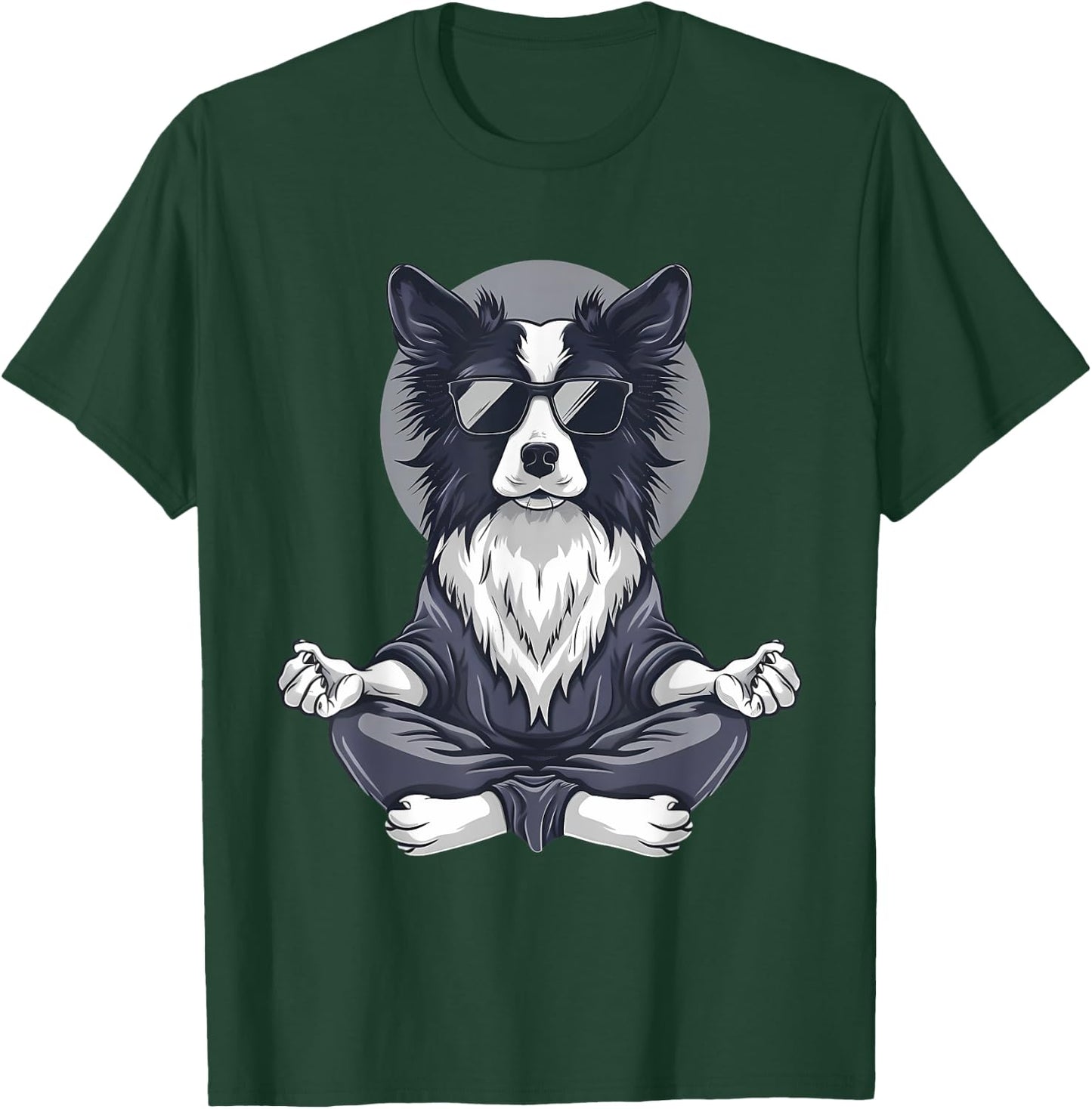 Dog Meditation Zen Buddha Spirituality Hindu Buddhist Men Women Kids T-Shirt - T-Shirt | Forest