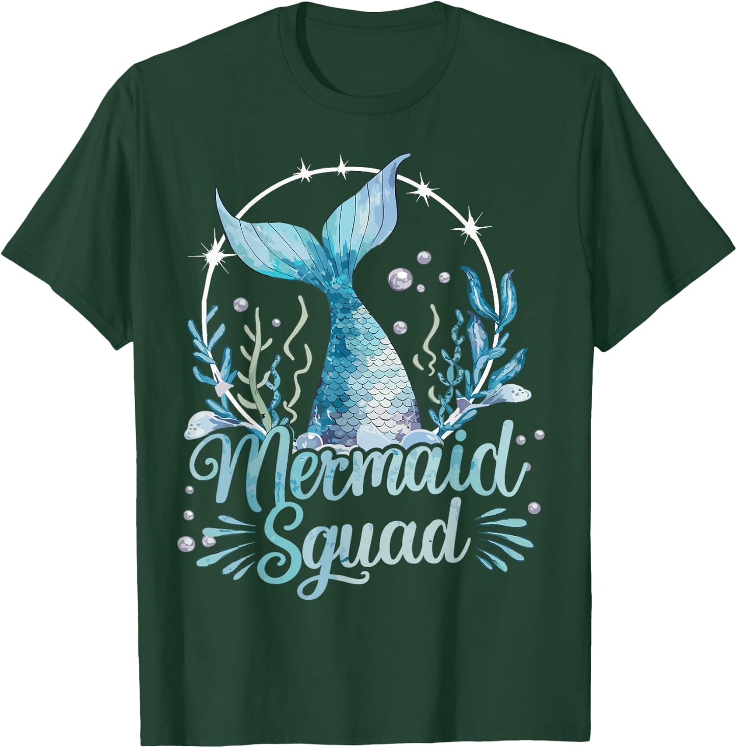 Mermaid Birthday Squad Mermaid T-Shirt - T-Shirt | Forest