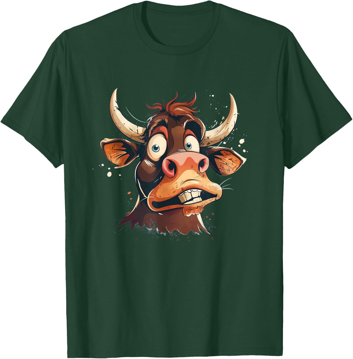 Happy Cattle with Horns Costume for Bullocks Lovers T-Shirt - T-Shirt | Forest