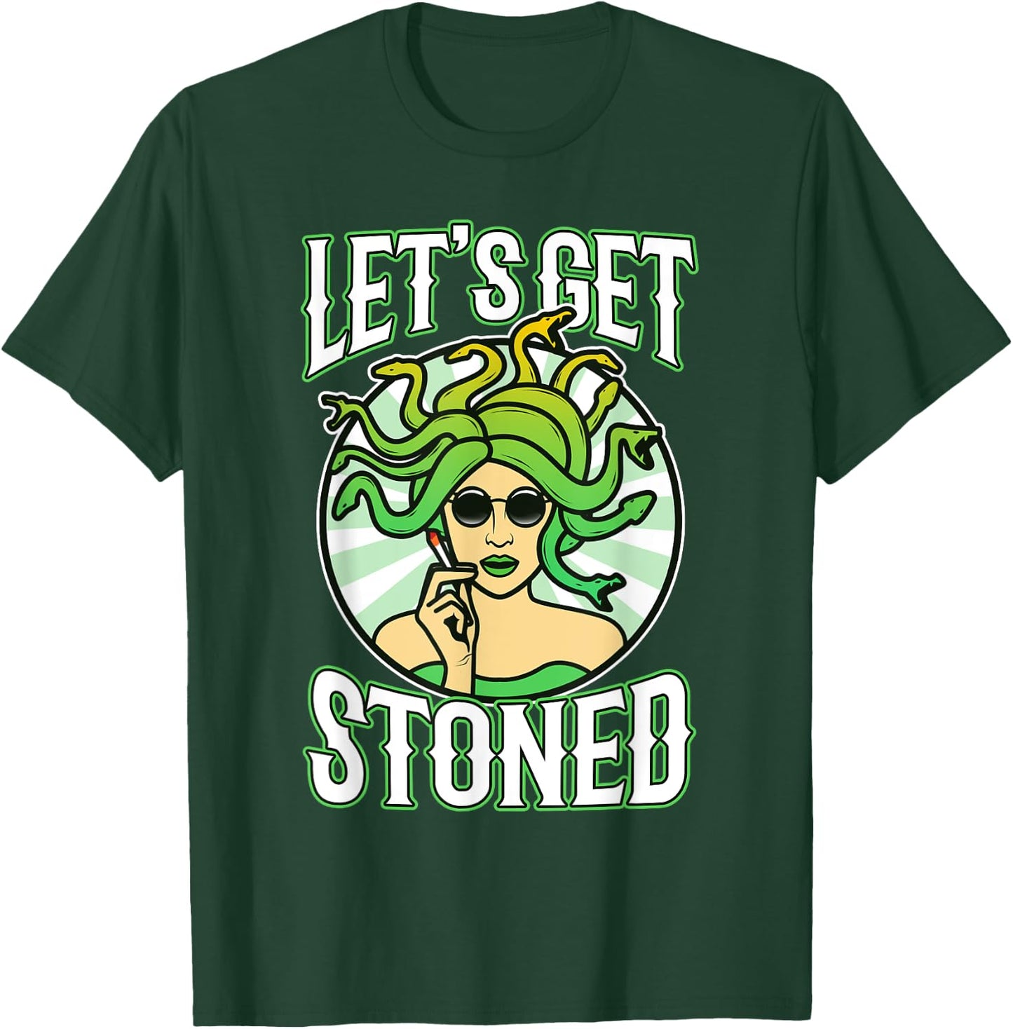 Lets get stoned medusa T-Shirt - T-Shirt | Forest