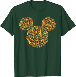 Disney Mickey Mouse Icon Autumn Fall Leaves T-Shirt - T-Shirt | Forest