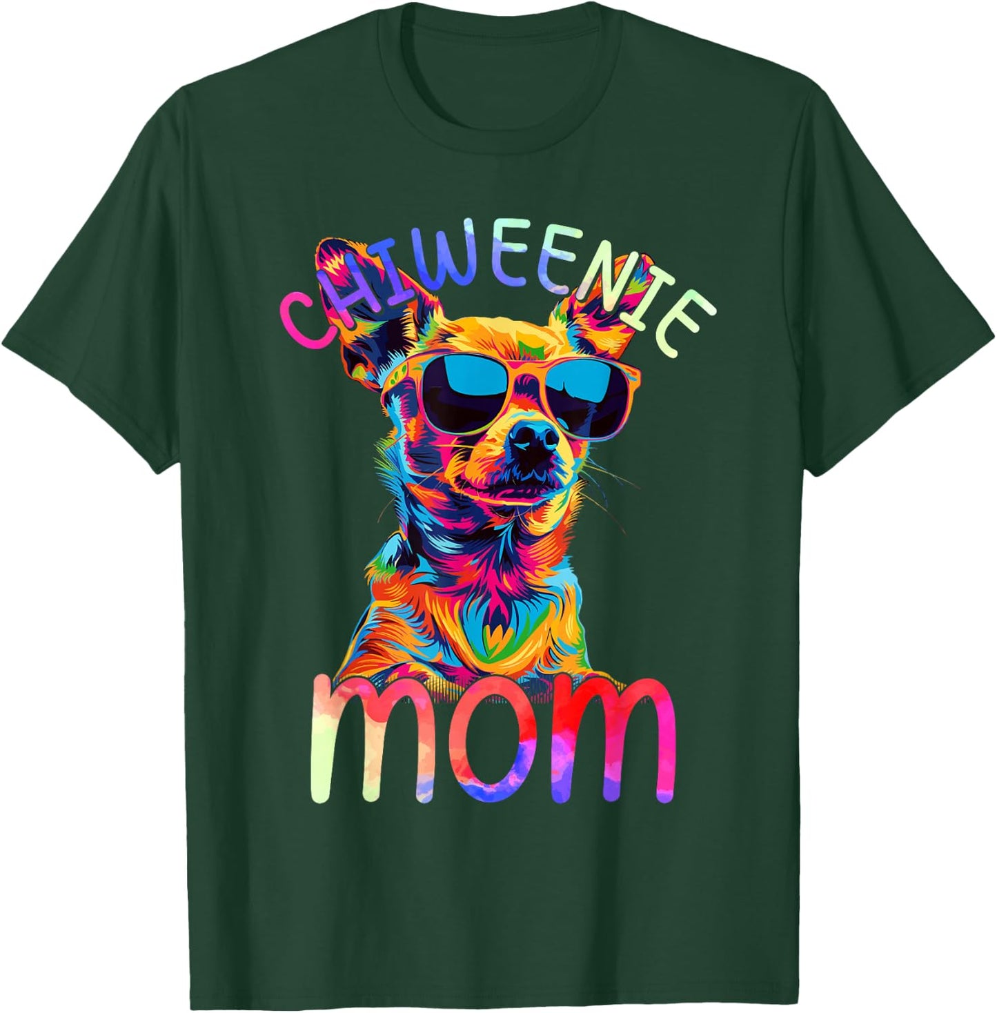Chiweenie Mom Colorful Pop Art Chiweenie Dog T-Shirt - T-Shirt | Forest